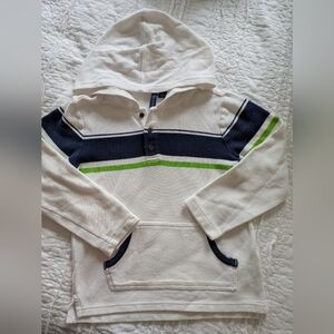 Janie And Jack Boys Size 6 Long Sleeve hooded Shirt, Fair Used Condition